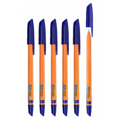 Ручка CORONA Plus  LINC синий 07мм оранж.корпус 50шт/уп